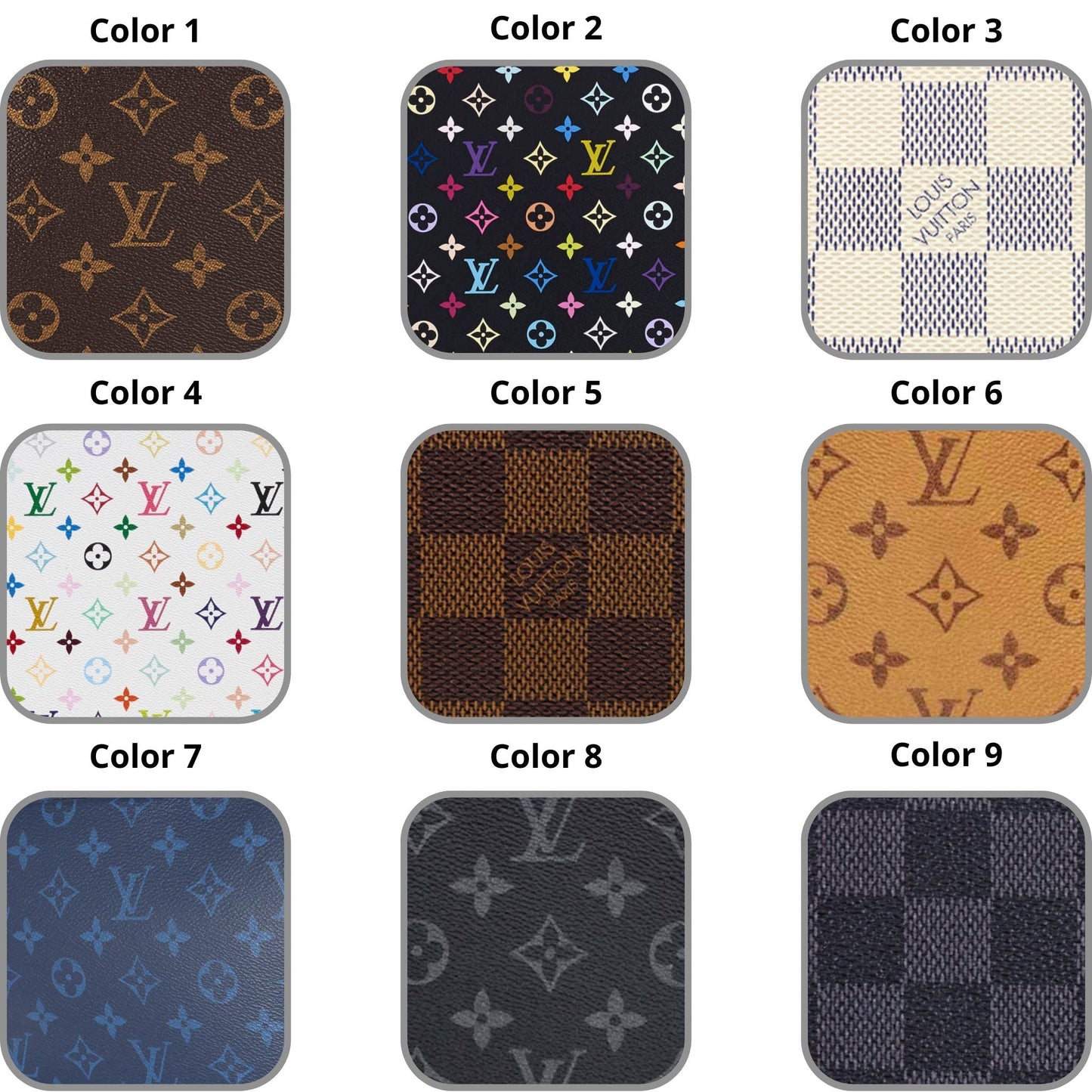 Authentic LV Canvas & Epsom iPhone Wallet Case (Upcycled - 10)