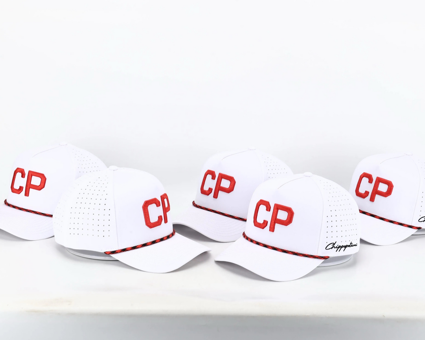 Crown Point White Rope Hat - Chippopotamus Red
