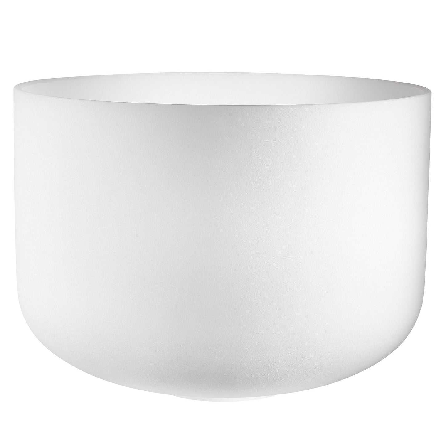 16" White-Frosted Crystal Singing Bowl, Note C3, Root Chakra 432hz
