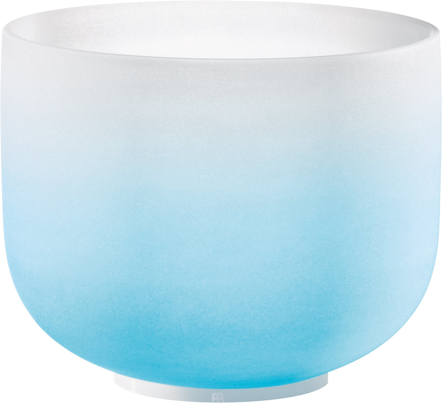 10" Color-Frosted Crystal Singing Bowl, Light Blue, Note G4, Throat Chakra