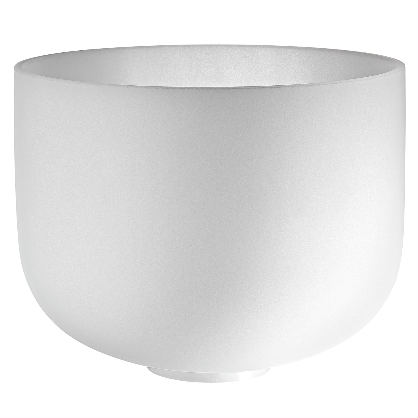 12" White-Frosted Crystal Singing Bowl, Note C4, Root Chakra