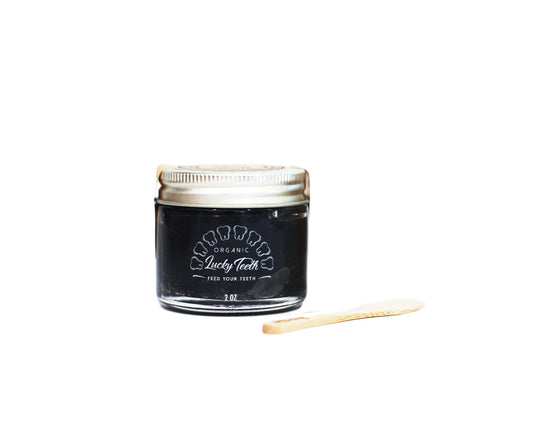 Organic Charcoal Toothpaste XTRA Whitening in Glass Jar - Eco Friendly Teeth Whitening