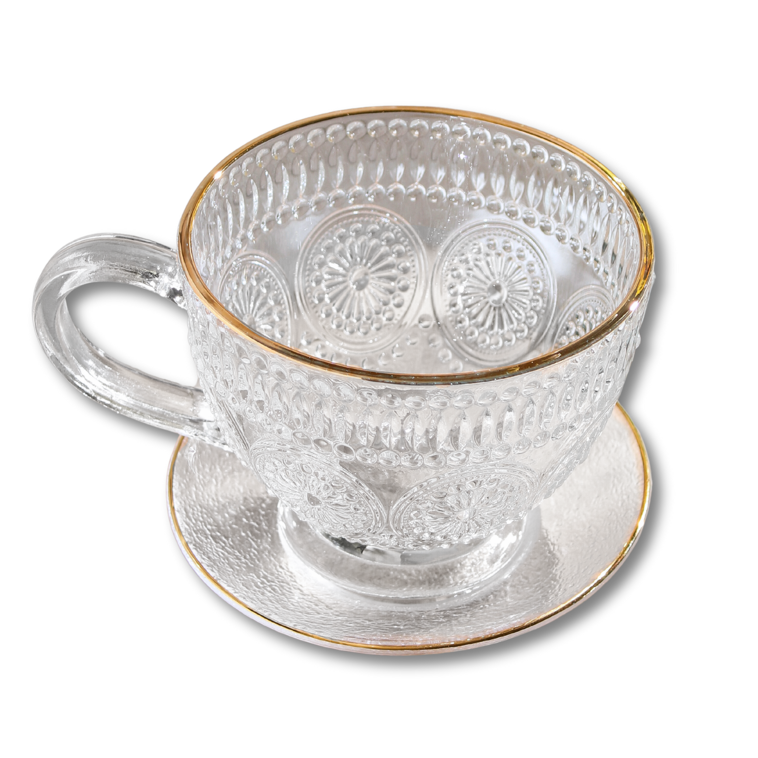 Café Society Glass Teacup & Saucer - Concordia Style Boutique