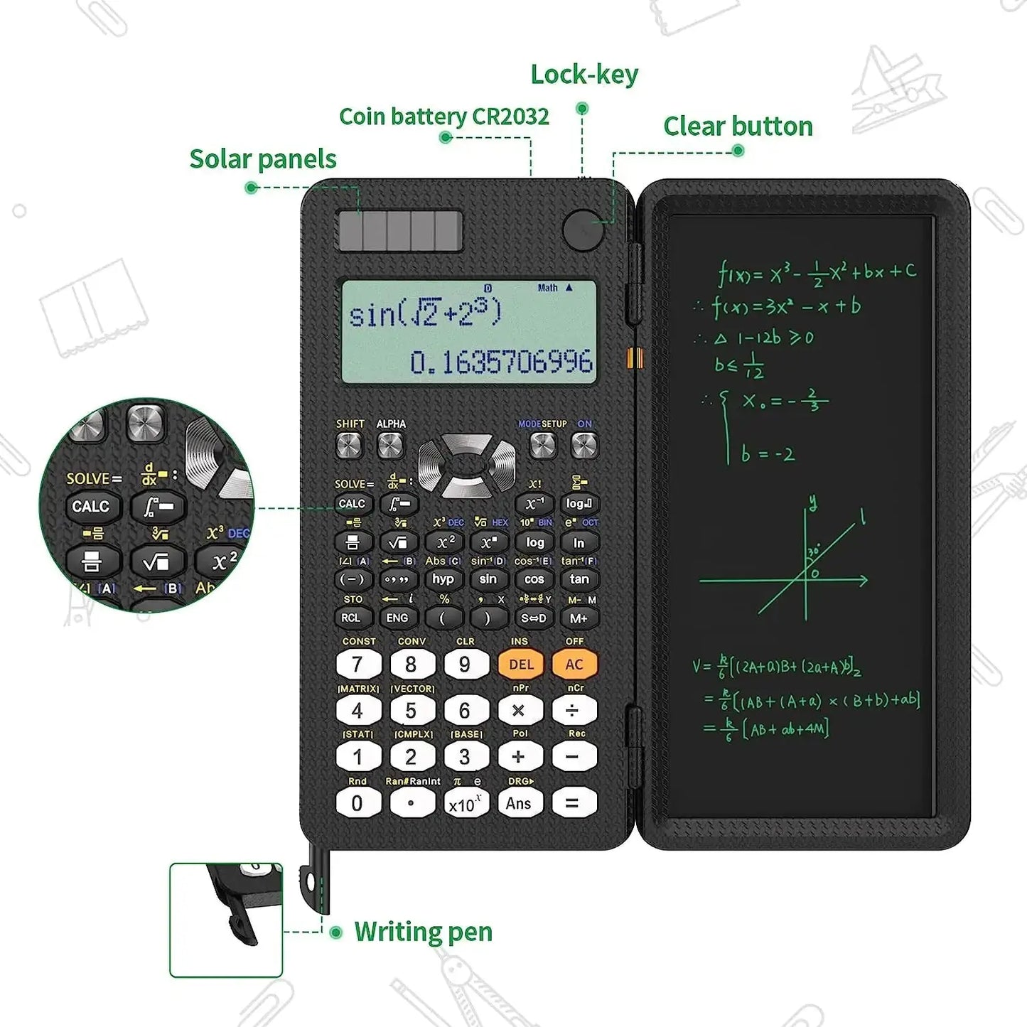 Calculator with Notepad | Scientific - Concordia Style Boutique