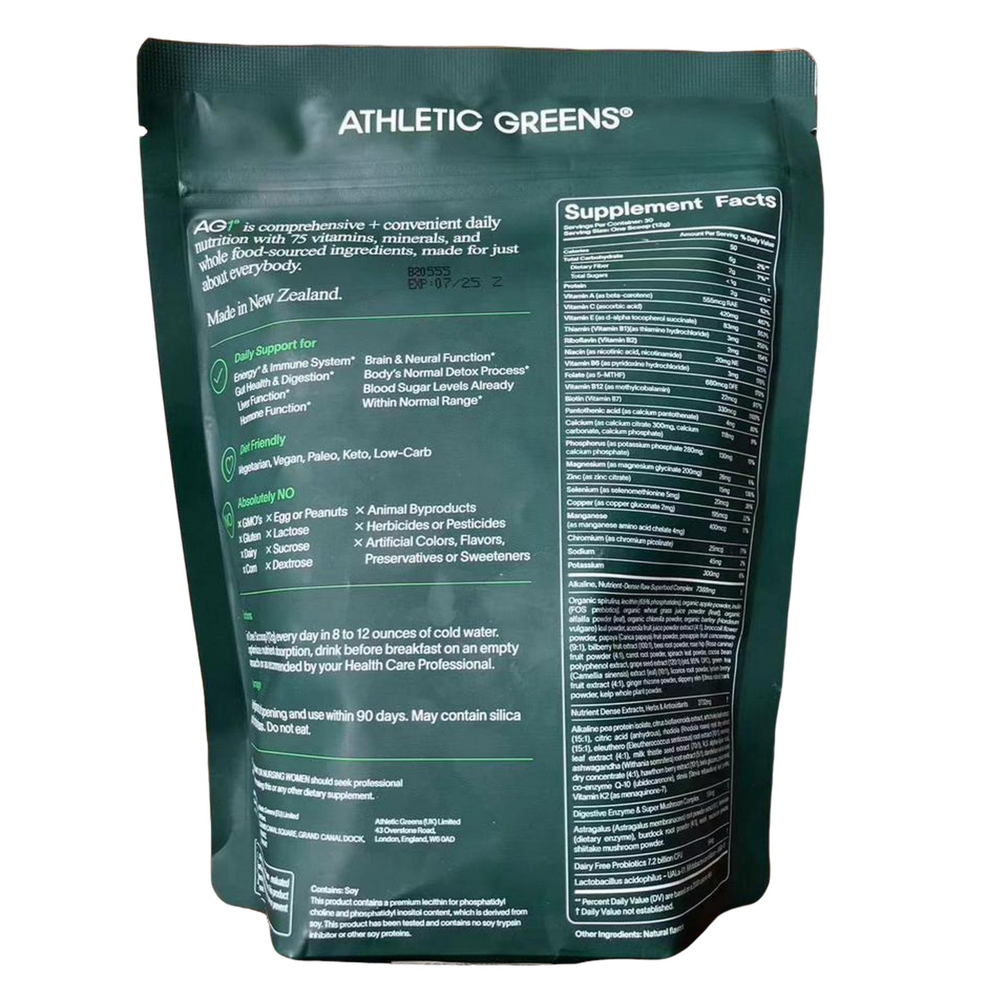 AG1 Athletic Greens 12.7 oz 360g Powder Supplement pack of 2