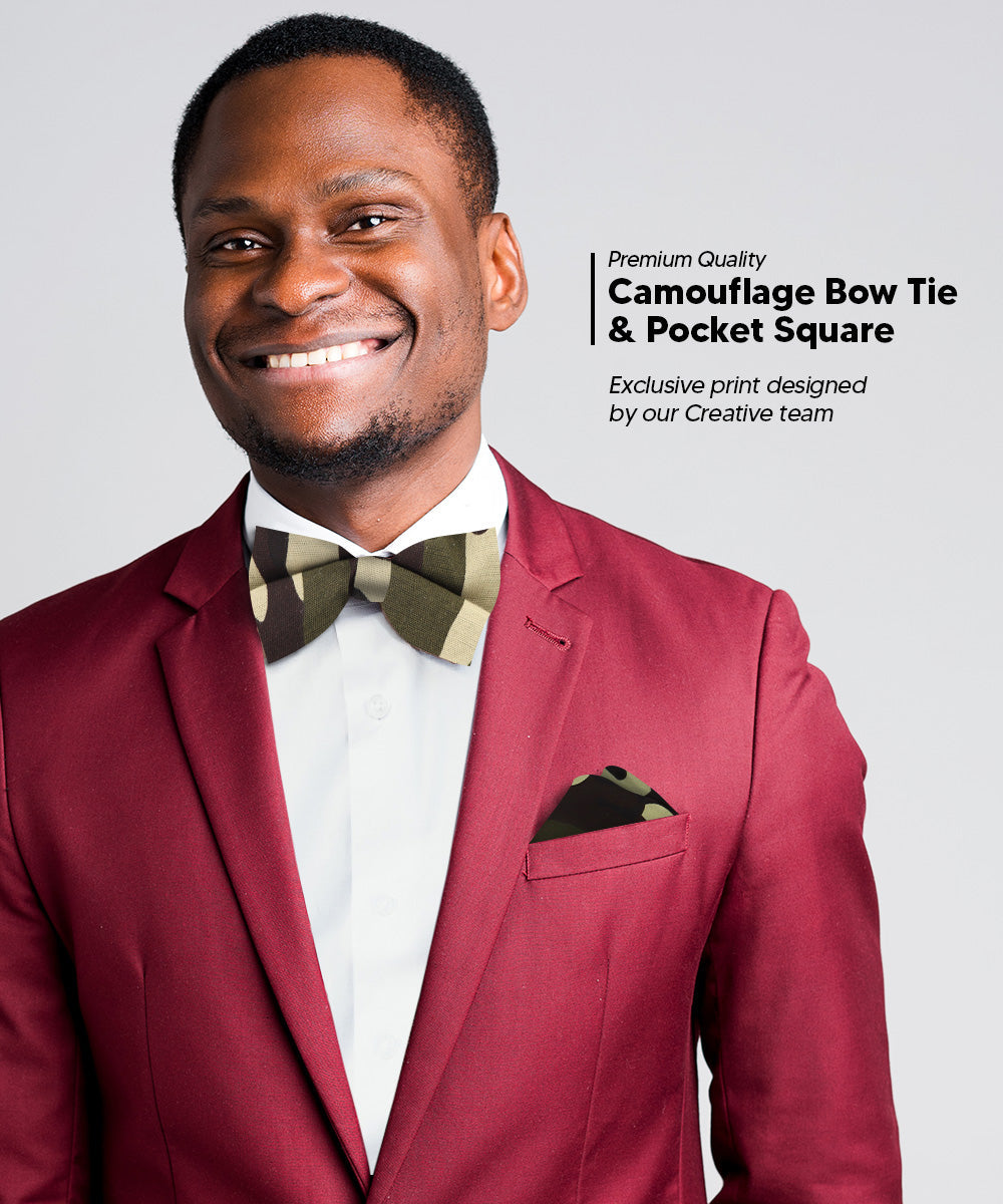 Vittorio Farina Men's Kente Satin Bow Tie & Pocket Square in Gift Box