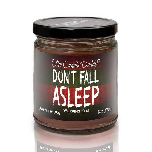 Don't Fall Asleep - Eerie Weeping Elm Scented Horror Movie Candle - Halloween 6 Oz Jar Candle - 40 Hour Burn Time