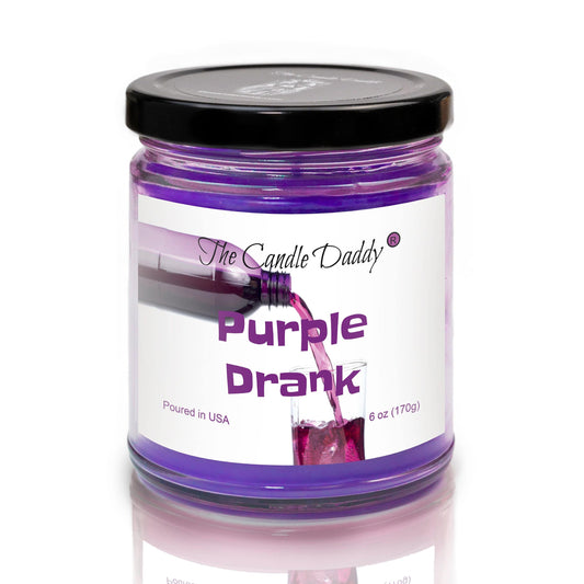 Purple Drank - Grape Soda Scented - Funny 6 Oz Jar Candle - 40 Hour Burn