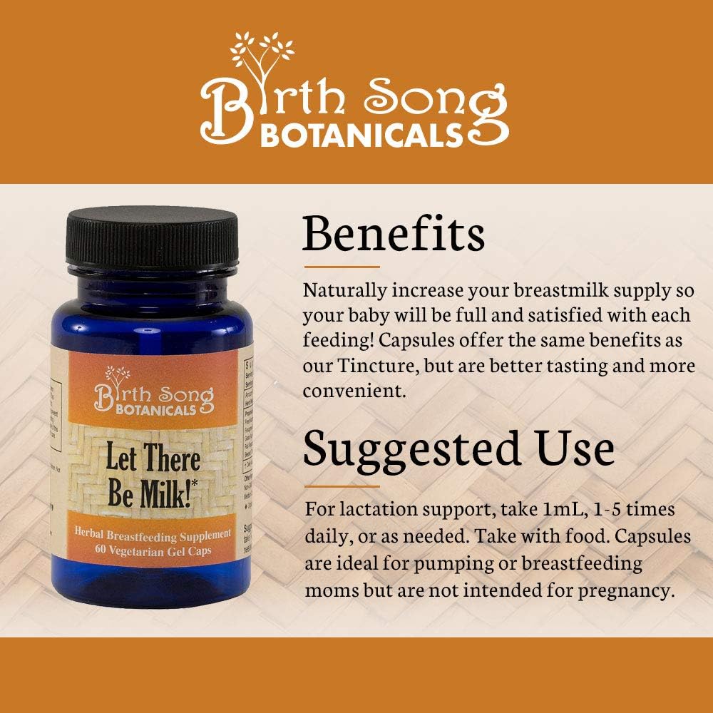 Let There Be Milk! Liquid Vegetarian Capsules Herbal Breastfeeding Supplement to Support Lactation and Breastmilk Supply* 60 Ct. - Concordia Style Boutique