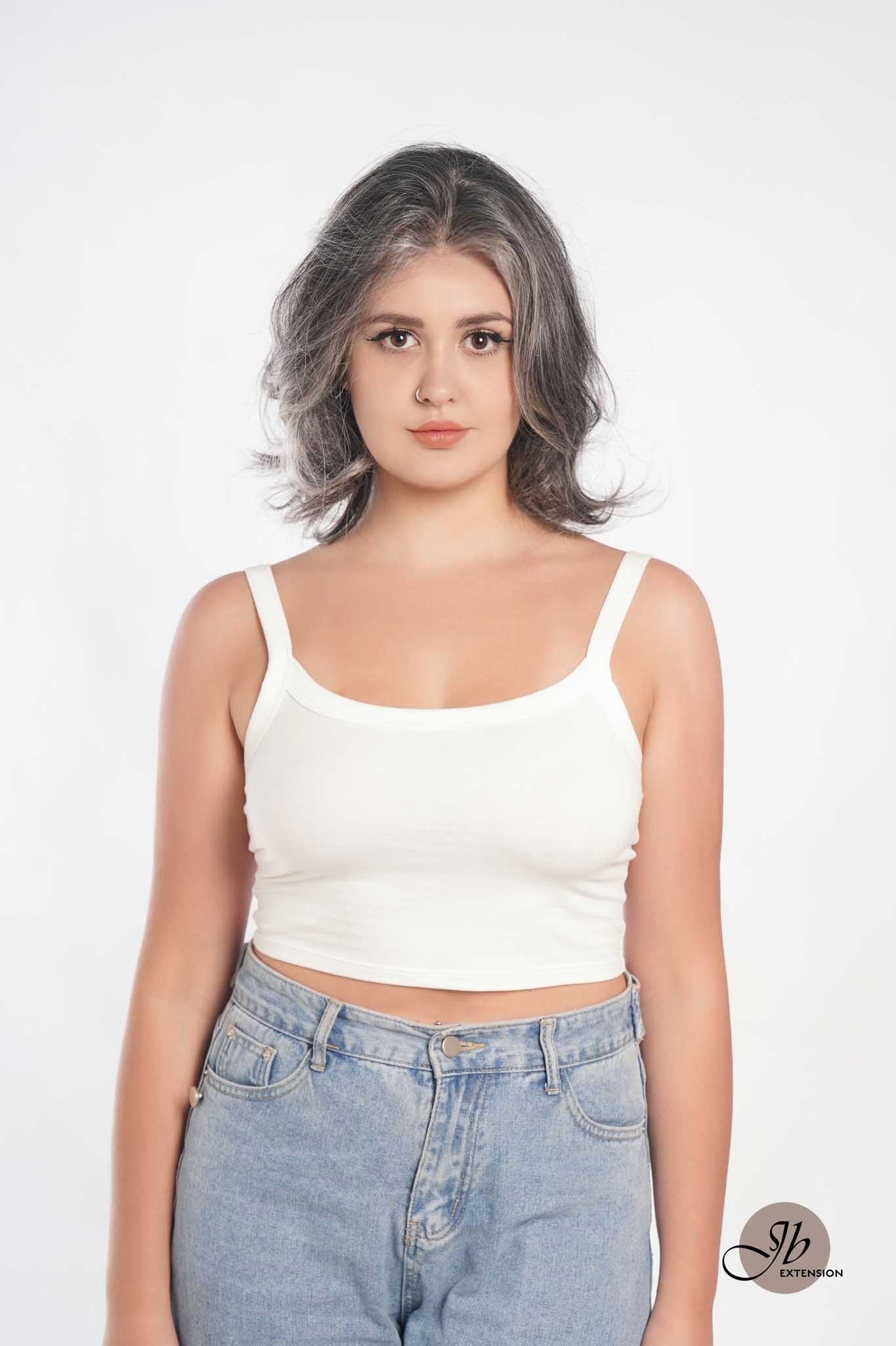 JBEXTENSION 10 Inches Silver Curly Lace Front Wig.Pre Plucked 13*4 HD Transparent Lace Frontal Handmade Futura Fiber Swiss Lace Synthetic Fiber Glueless Wig JADOR SILVER