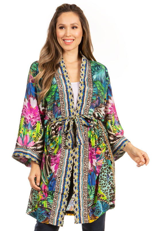 Stay on Trend with Sakkas Janis Women's Amazing Print Cardigan Sweater - Concordia Style Boutique