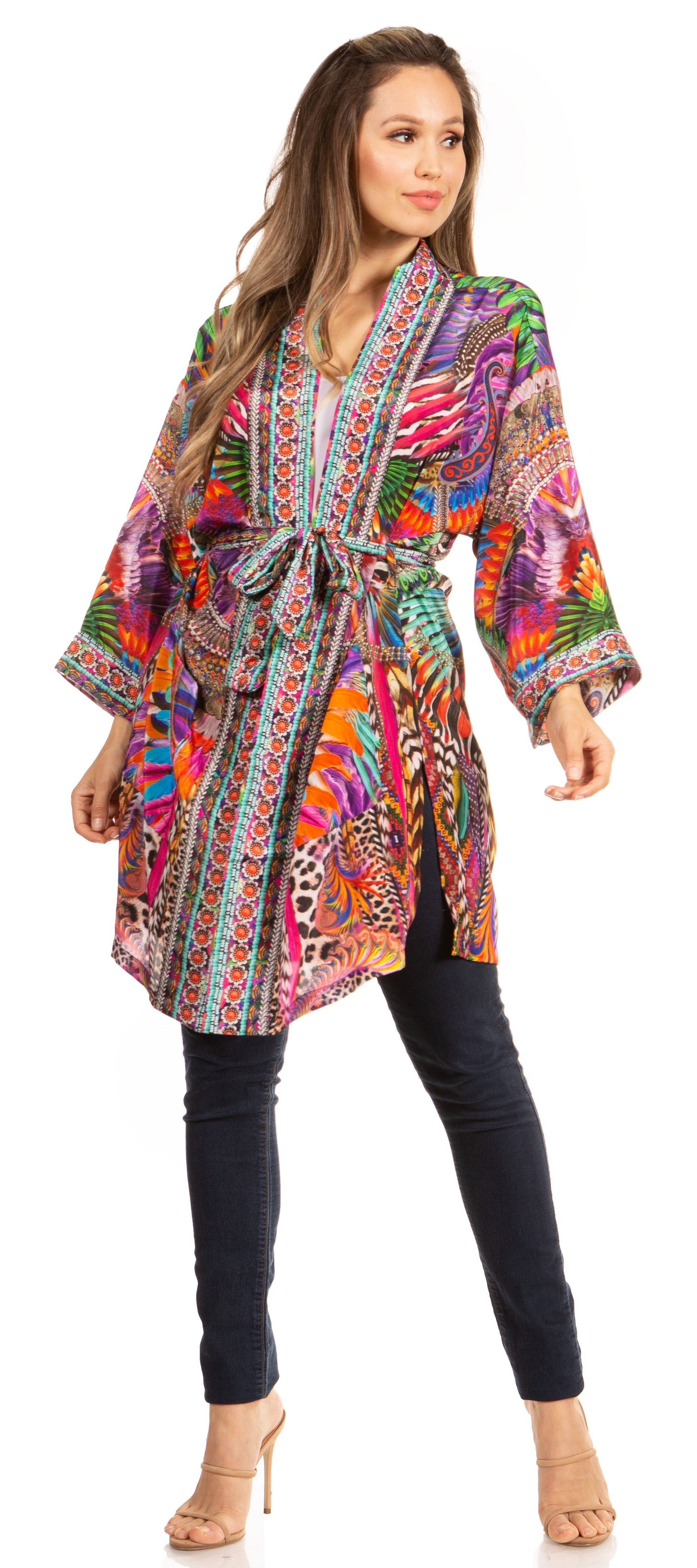 Stay on Trend with Sakkas Janis Women's Amazing Print Cardigan Sweater - Concordia Style Boutique