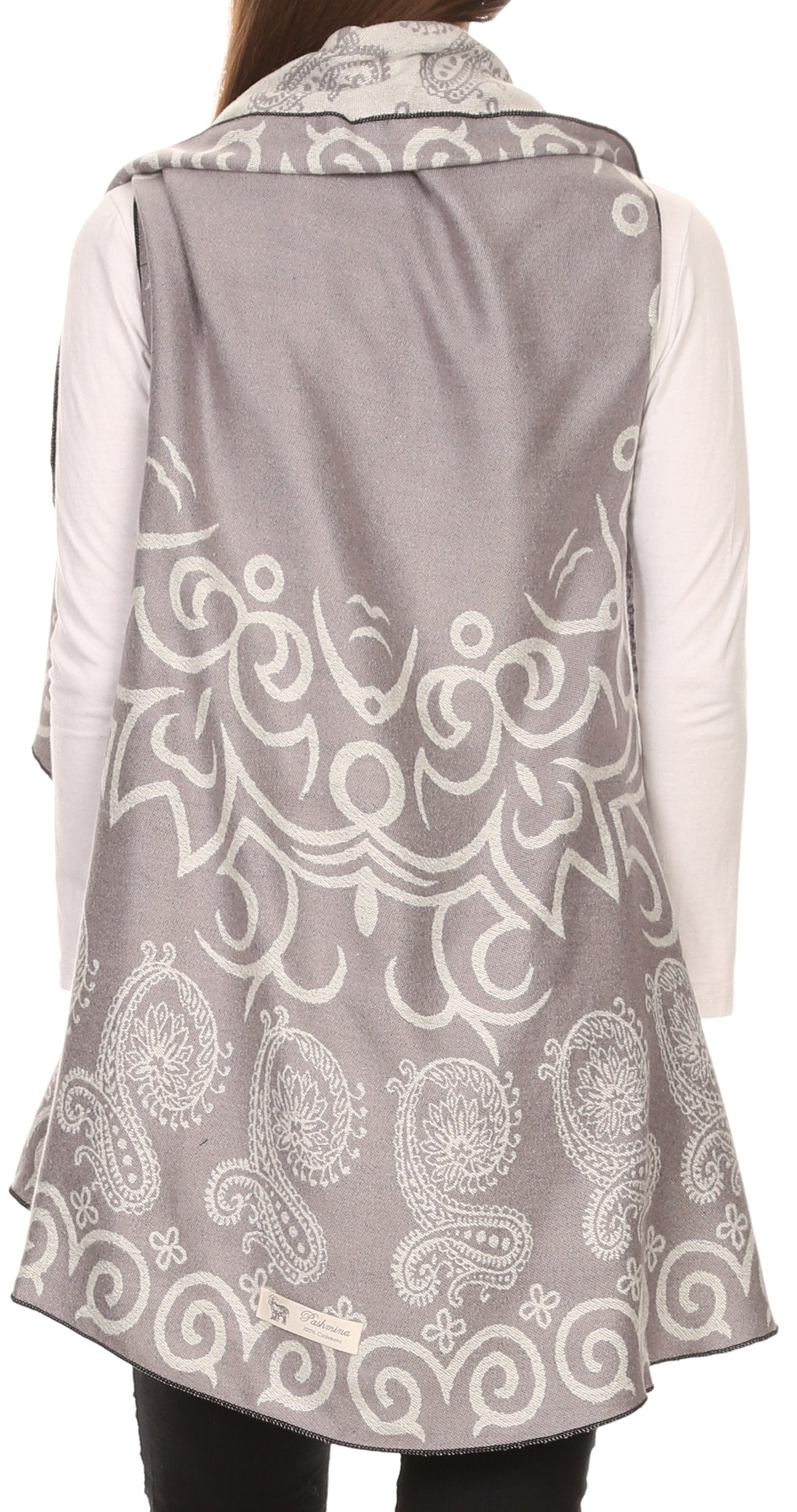 Sakkas Balie Reversable Printed Mid Weight Warm Poncho Throw Shawl / Cardigan - Concordia Style Boutique