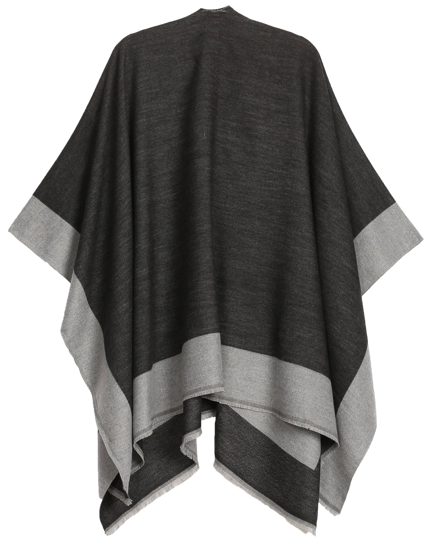 Sakkas Nila Women's Reversible Open Front Large Poncho Shawl Wrap Scarf Cape Ruana - Concordia Style Boutique