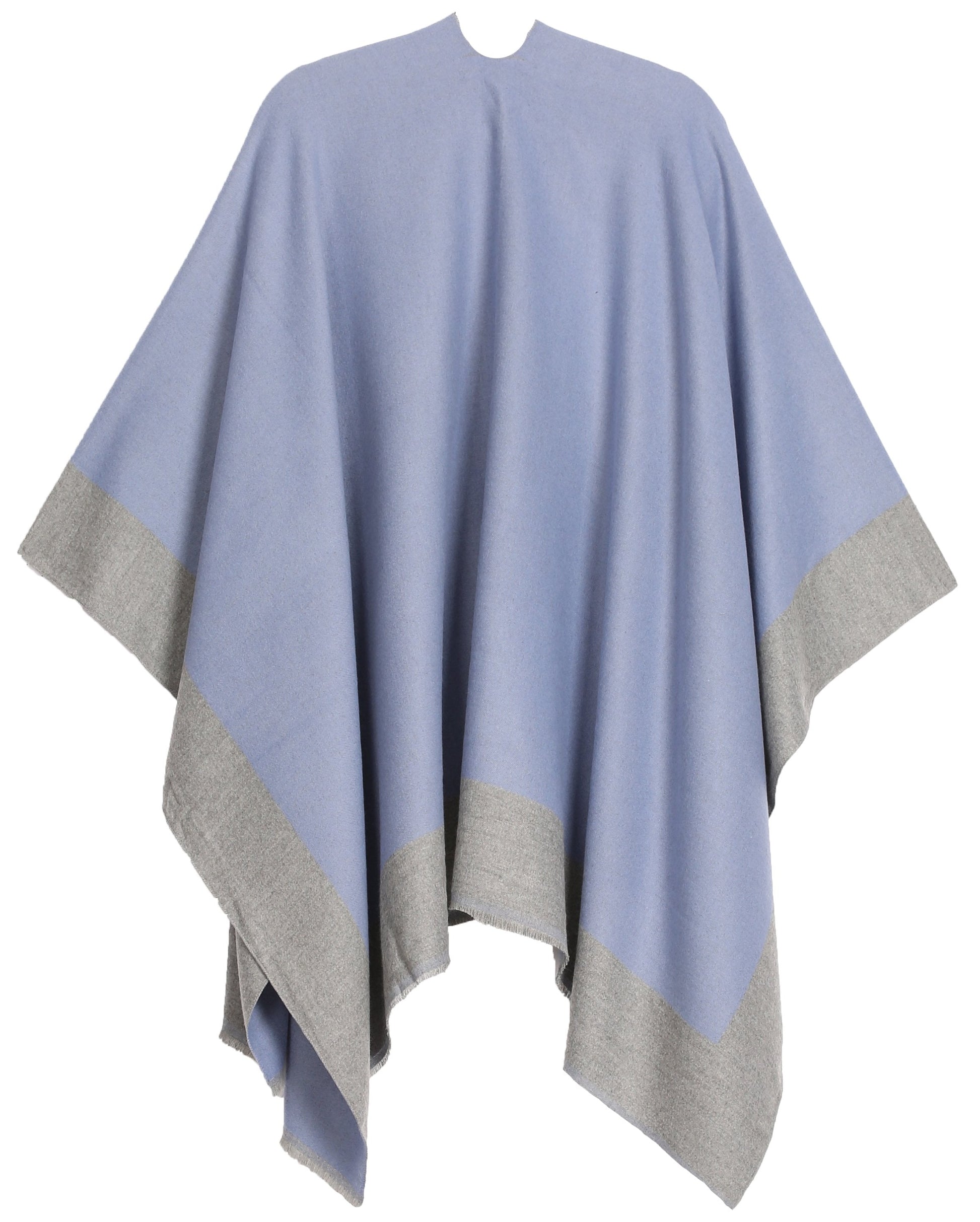 Sakkas Nila Women's Reversible Open Front Large Poncho Shawl Wrap Scarf Cape Ruana - Concordia Style Boutique