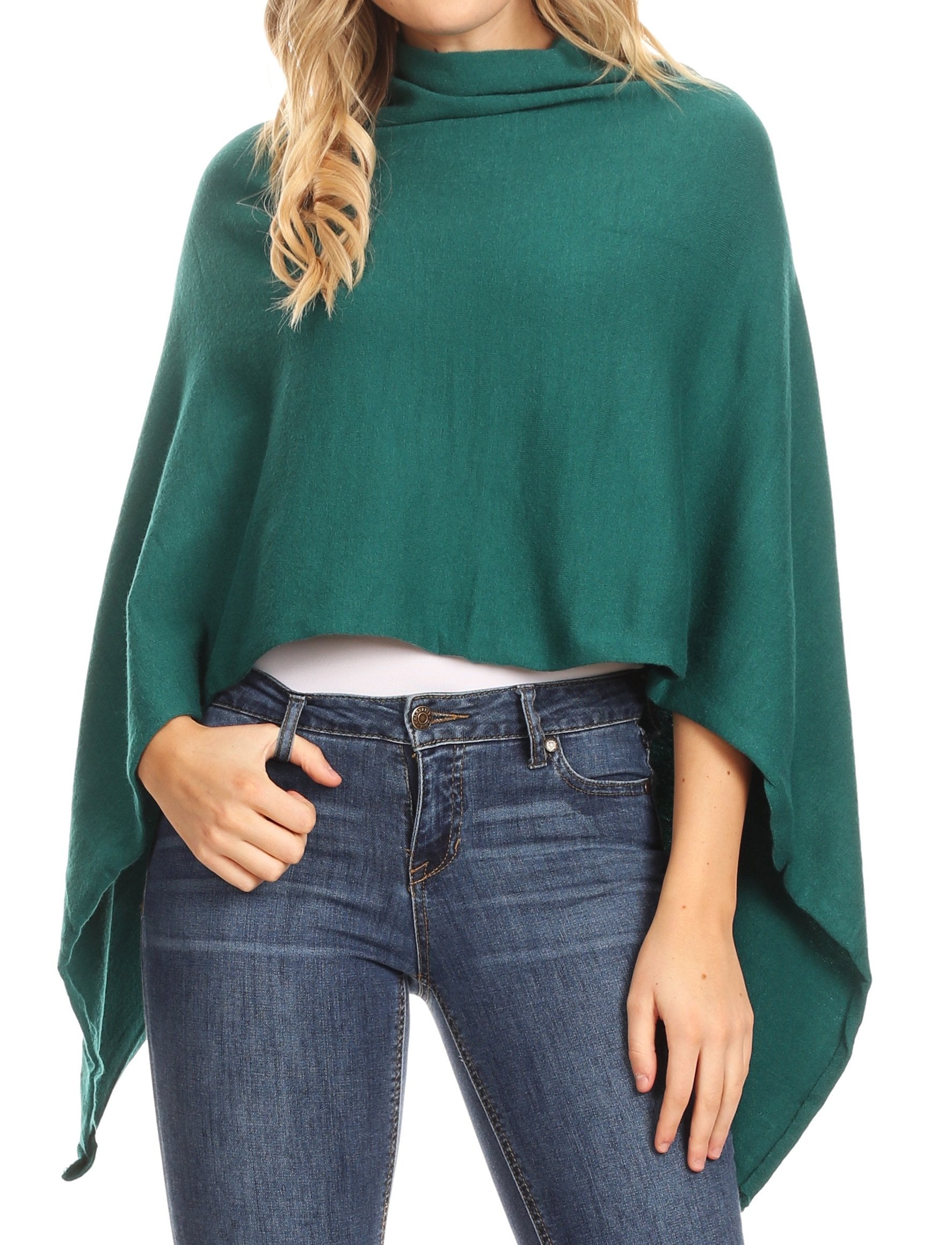 Sakkas Laurel Women's Super Soft Lightweight Cape Poncho Blanket Shawl Pullover - Concordia Style Boutique