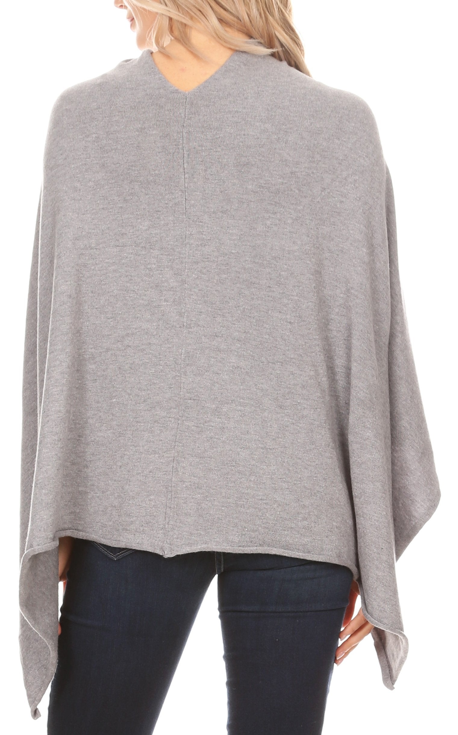 Sakkas Laurel Women's Super Soft Lightweight Cape Poncho Blanket Shawl Pullover - Concordia Style Boutique