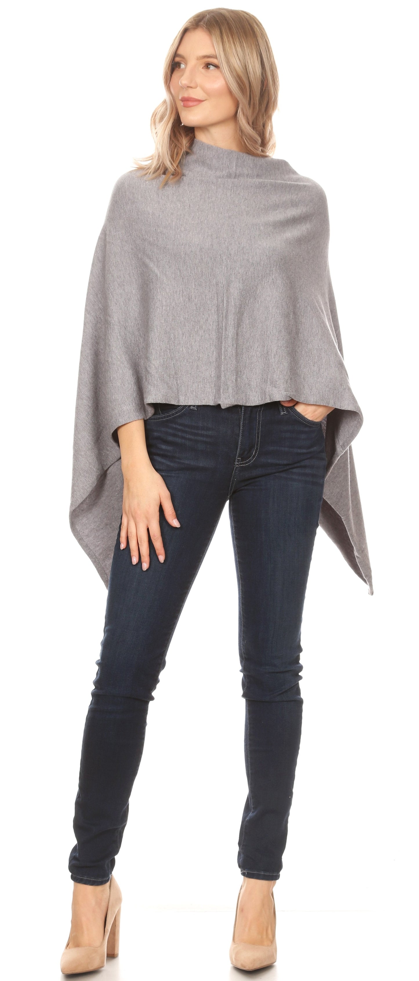 Sakkas Laurel Women's Super Soft Lightweight Cape Poncho Blanket Shawl Pullover - Concordia Style Boutique