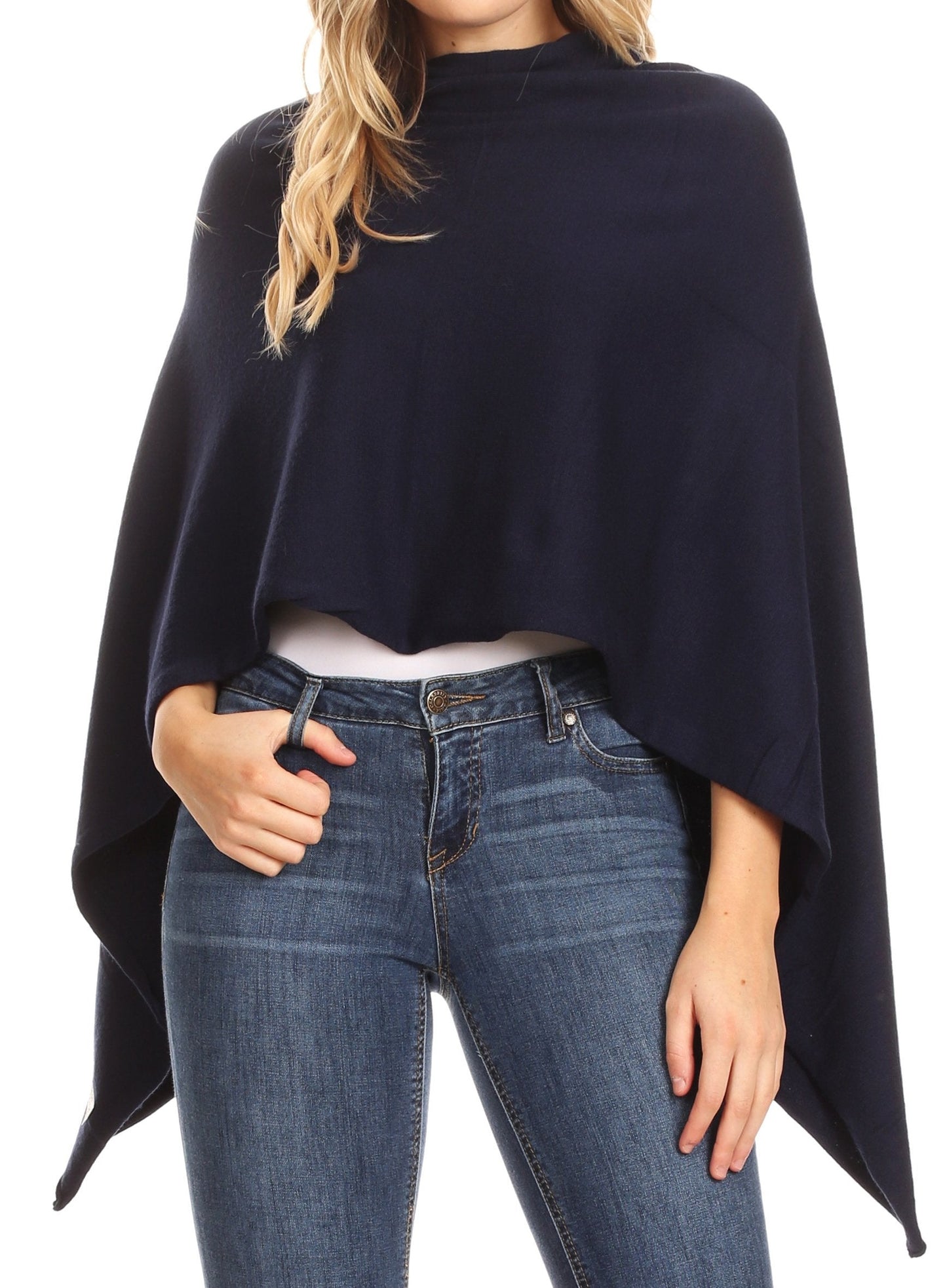 Sakkas Laurel Women's Super Soft Lightweight Cape Poncho Blanket Shawl Pullover - Concordia Style Boutique