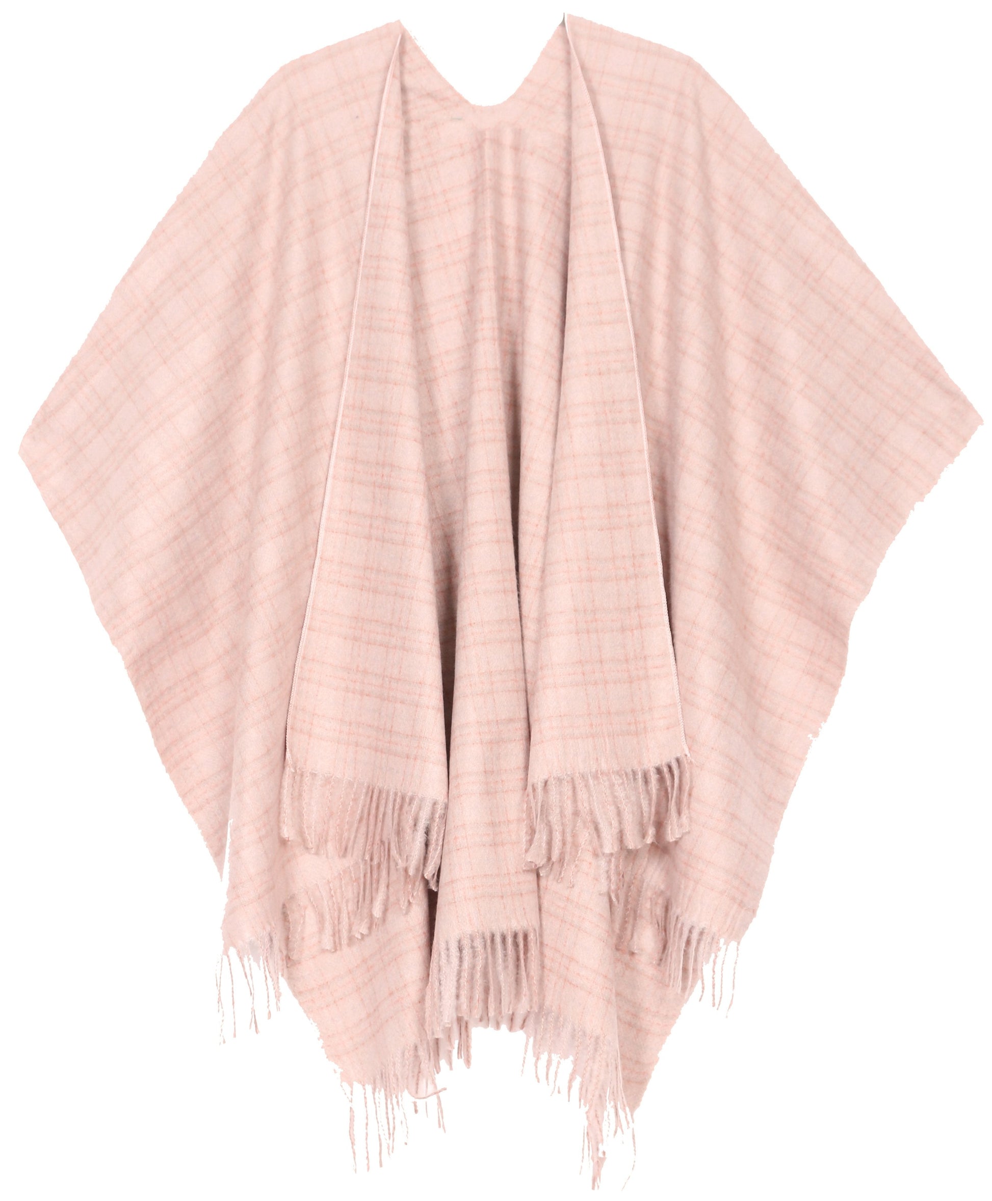 Sakkas Avi Women's Reversible Open Front Poncho Cardigan Ruana Cape Shawl W/Fringe - Concordia Style Boutique
