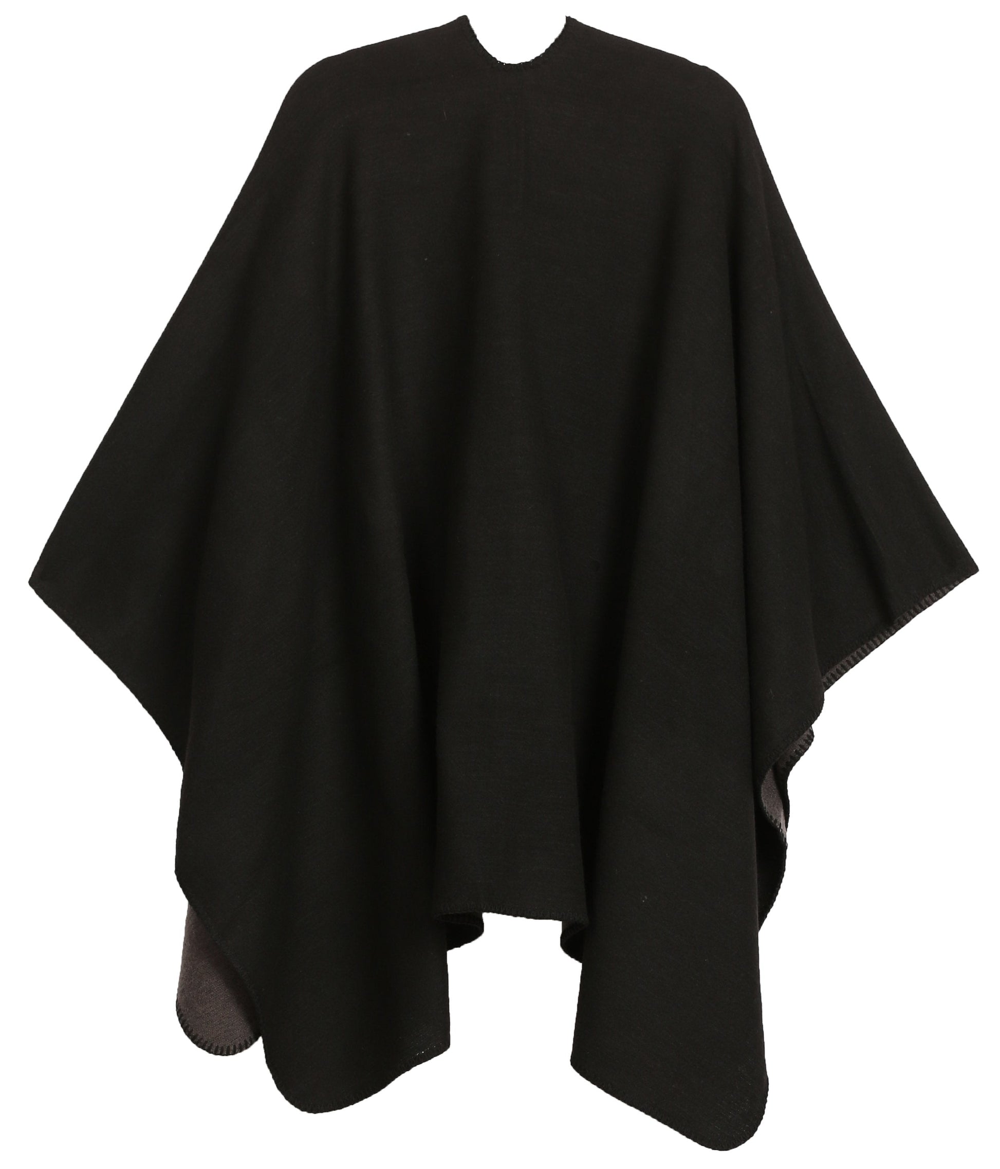 Sakkas Mari Women's Reversible Large Poncho Shawl Wrap Scarf Cape Ruana Blanket - Concordia Style Boutique