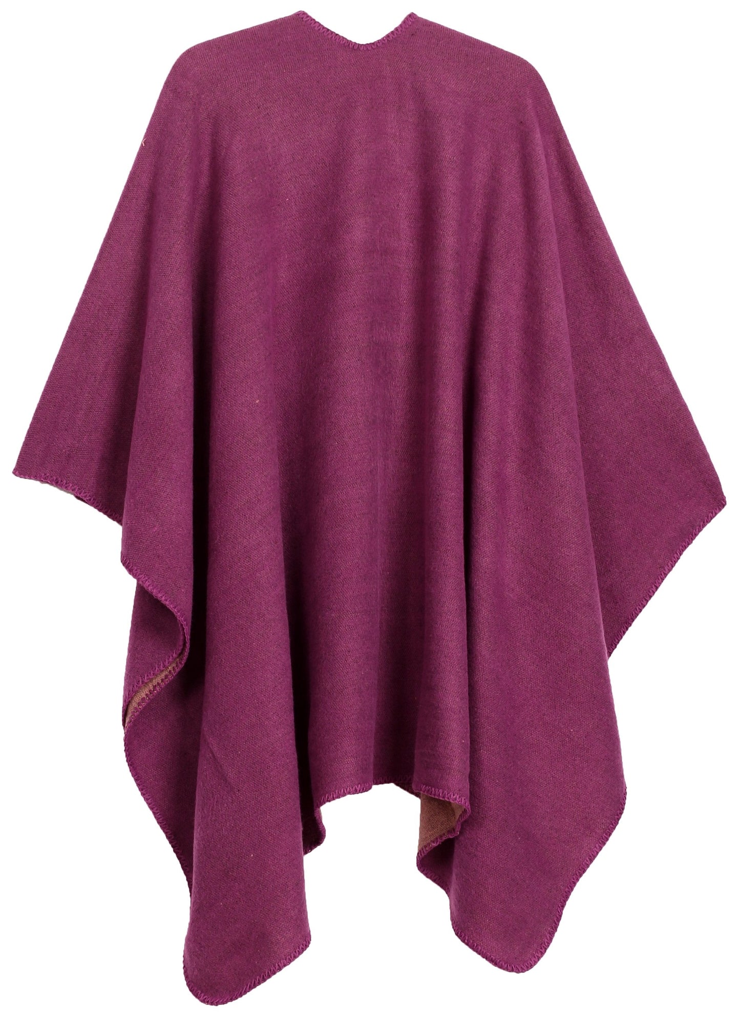 Sakkas Mari Women's Reversible Large Poncho Shawl Wrap Scarf Cape Ruana Blanket - Concordia Style Boutique