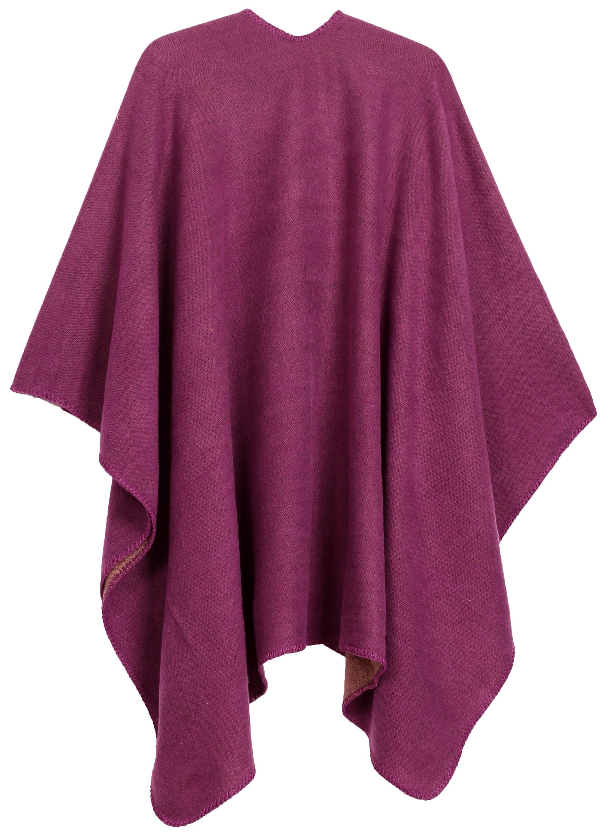 Sakkas Mari Women's Reversible Large Poncho Shawl Wrap Scarf Cape Ruana Blanket - Concordia Style Boutique