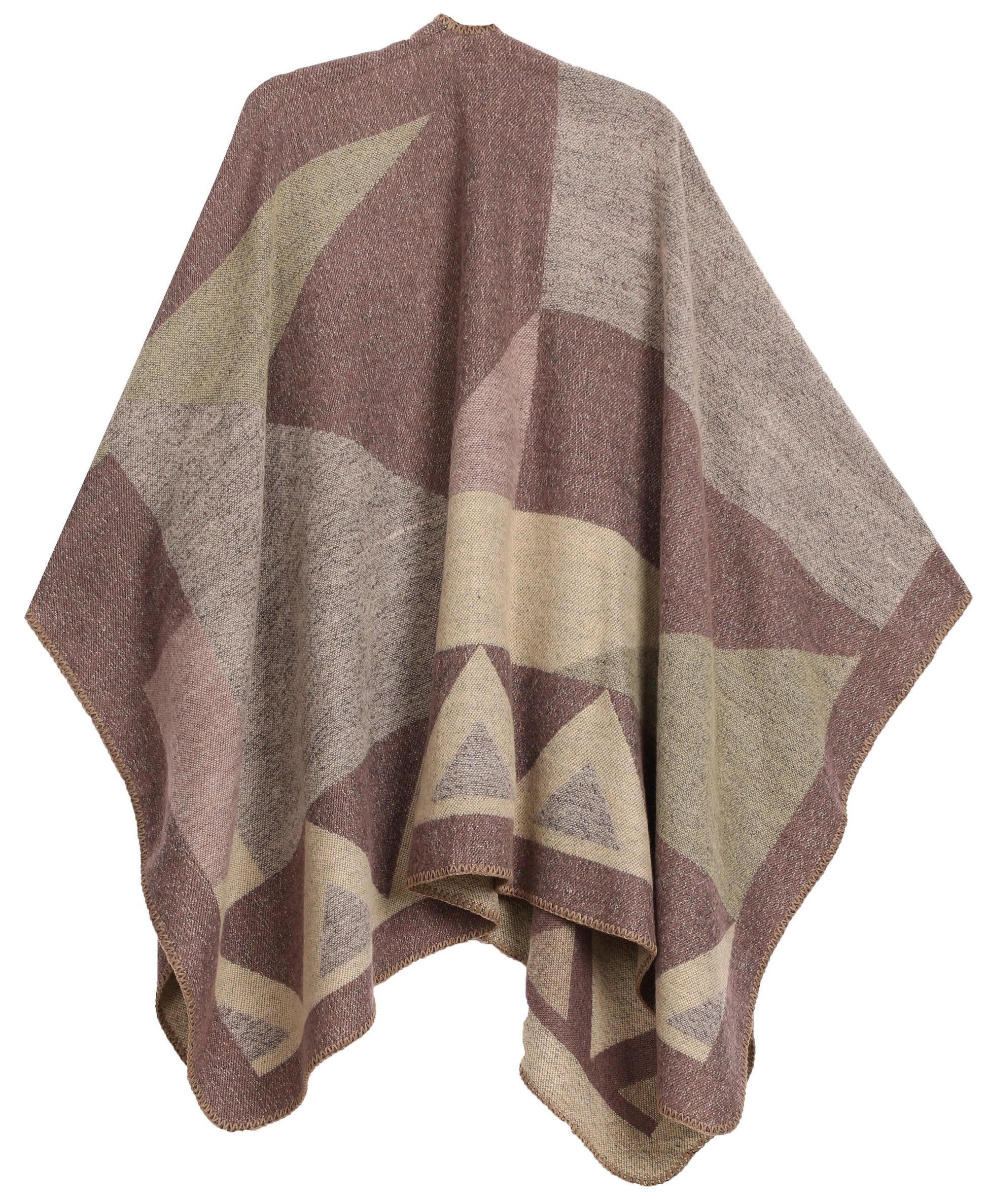 Sakkas Mari Women's Reversible Large Poncho Shawl Wrap Scarf Cape Ruana Blanket - Concordia Style Boutique