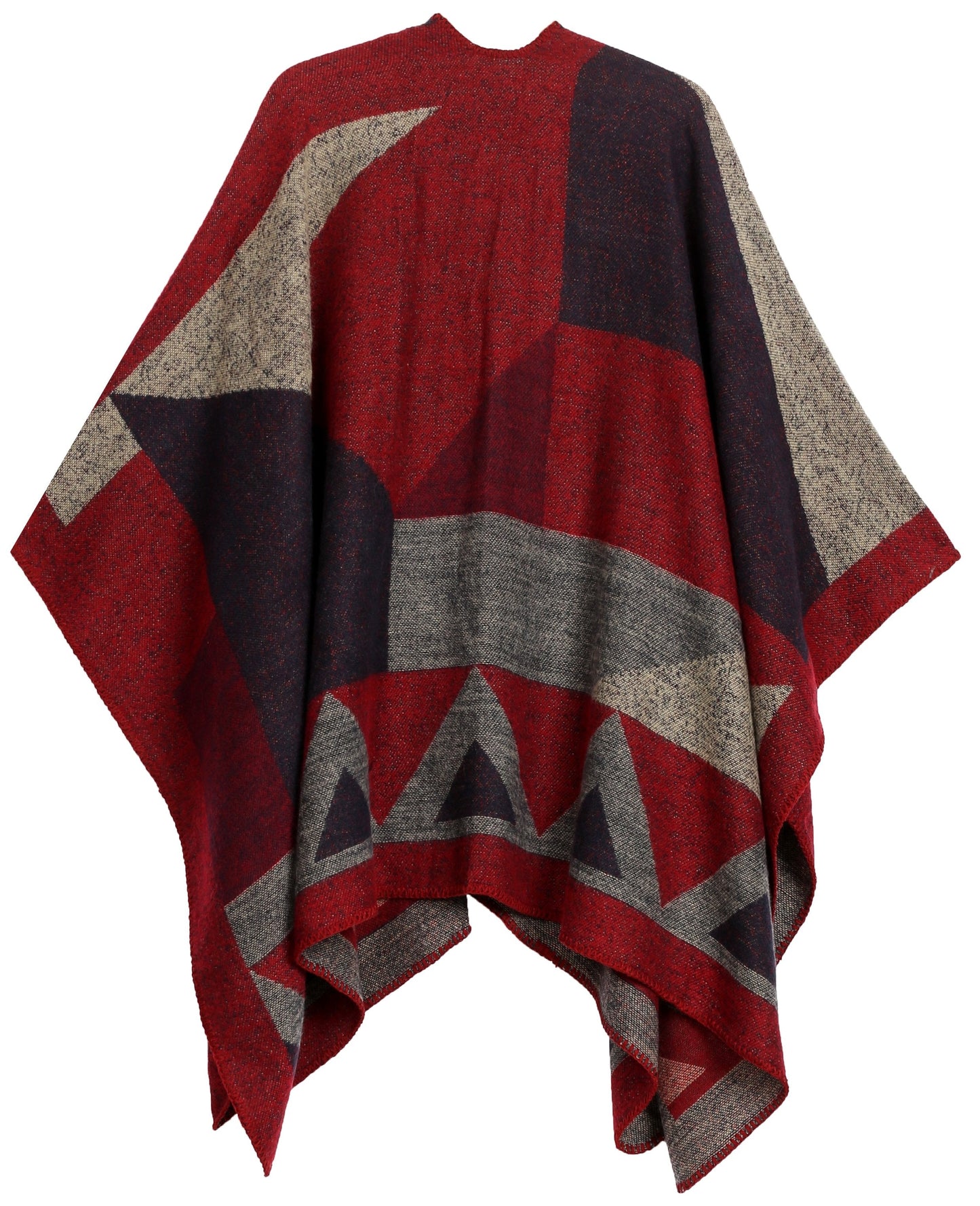 Sakkas Mari Women's Reversible Large Poncho Shawl Wrap Scarf Cape Ruana Blanket - Concordia Style Boutique