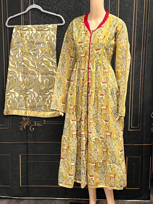 Chanderi silk kurti set