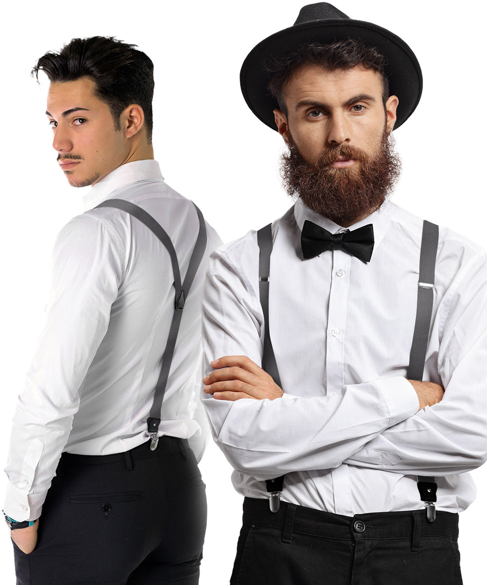 Vittorio Farina Men's Convertible Suspender in Gift Box: 70% Polyester & 30% Elastomer - Concordia Style Boutique
