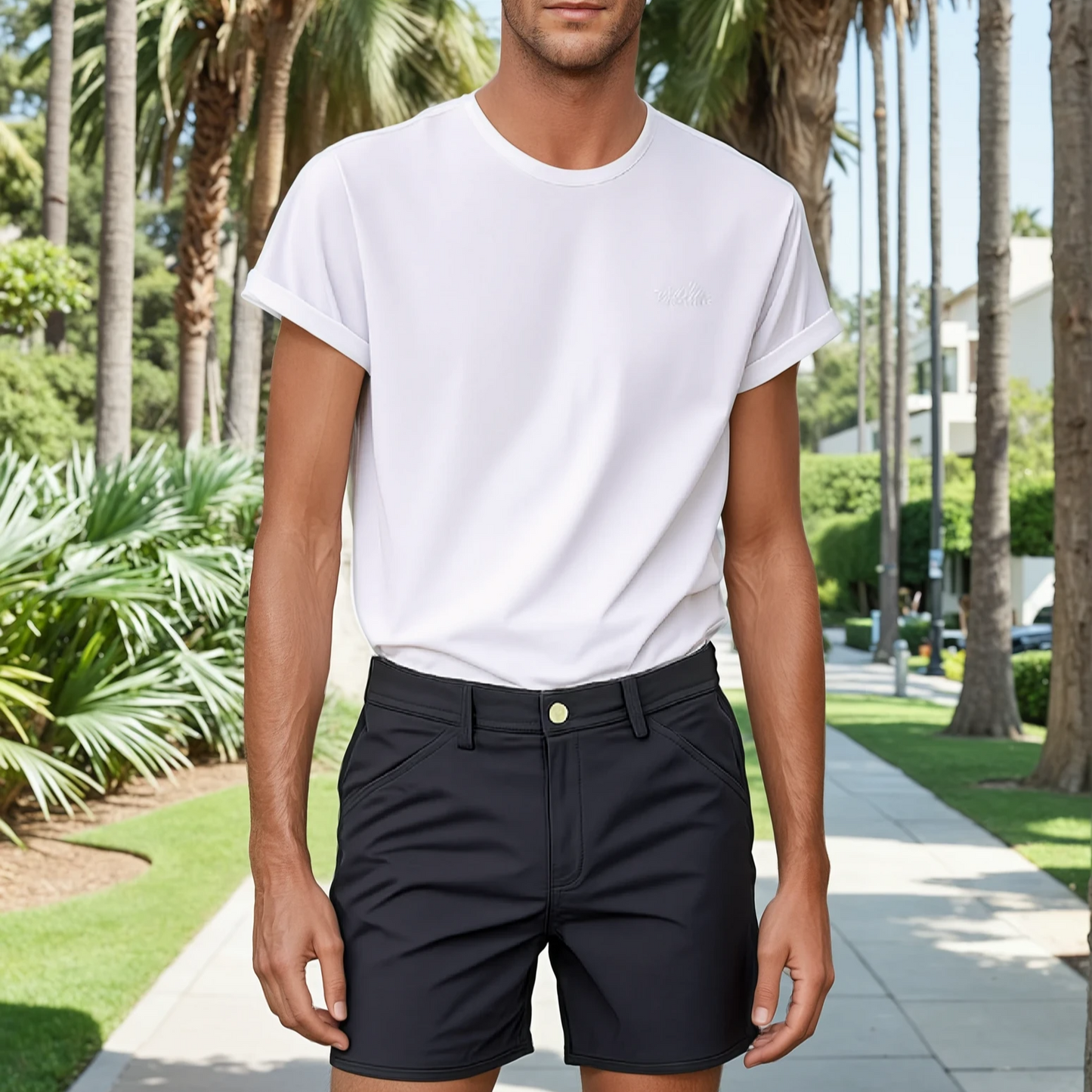 Everyday Stretch Shorts with  a Comfortable Built-In Liner - Business Casual Style- Black