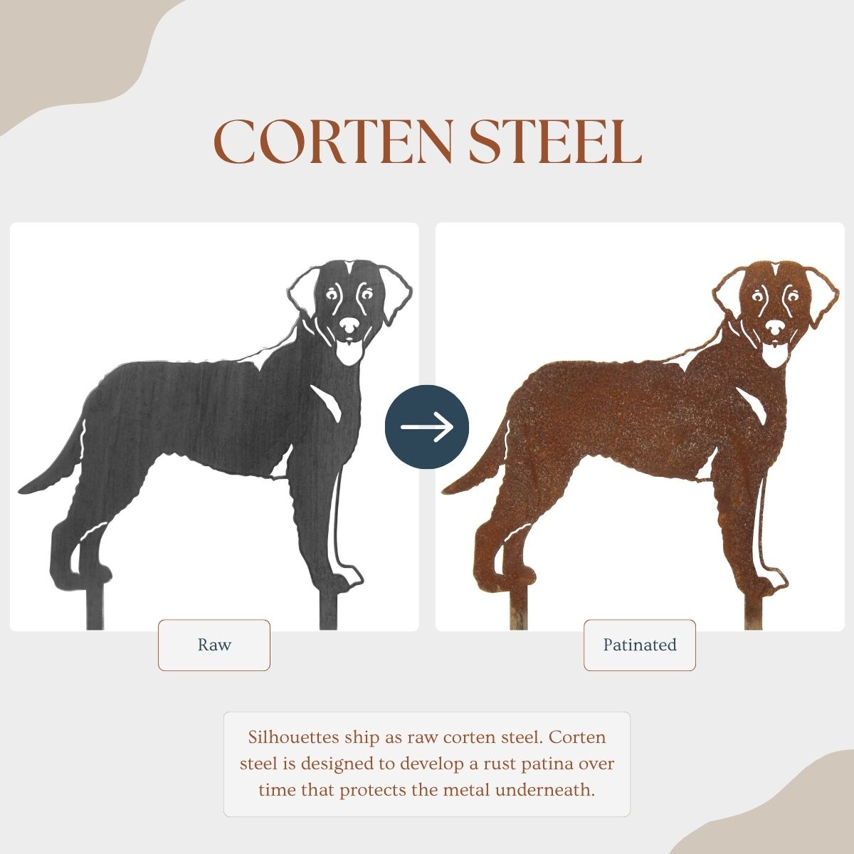 Chesapeake Bay Retriever Metal Art – Handmade Steel Dog Silhouette