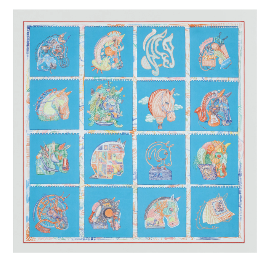 Chevaloscope Vintage Scarf Crossbody Bag