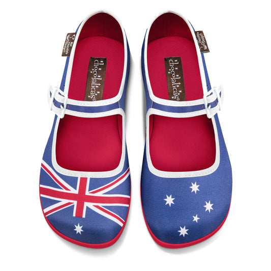 Chocolaticas® Australian Flag Women's Mary Jane Flat - Concordia Style Boutique