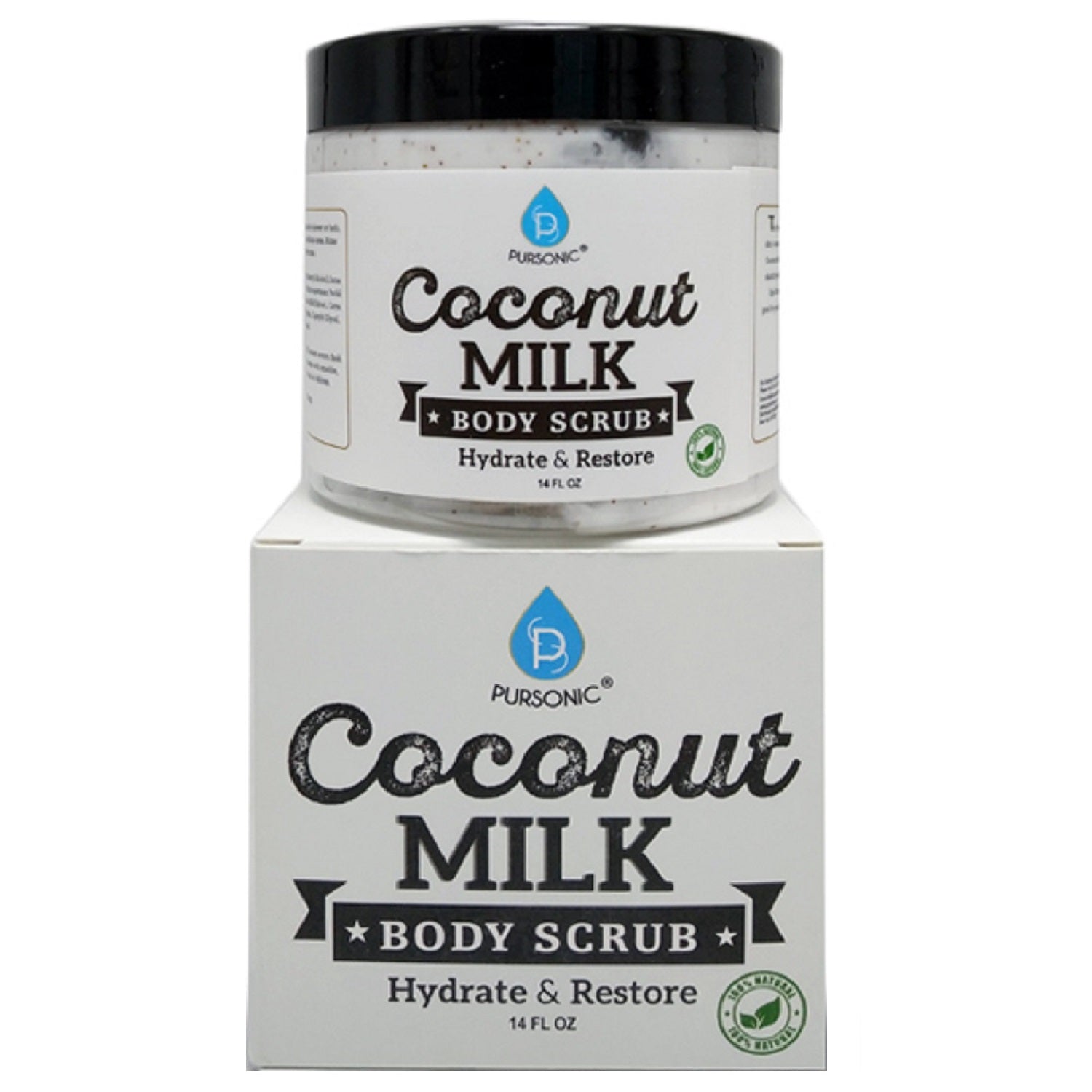 100% Natural Coconut Milk Body Scrub 14oz - Concordia Style Boutique