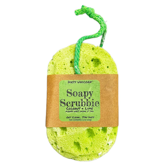 Coconut Lime Soapy Scrubbie