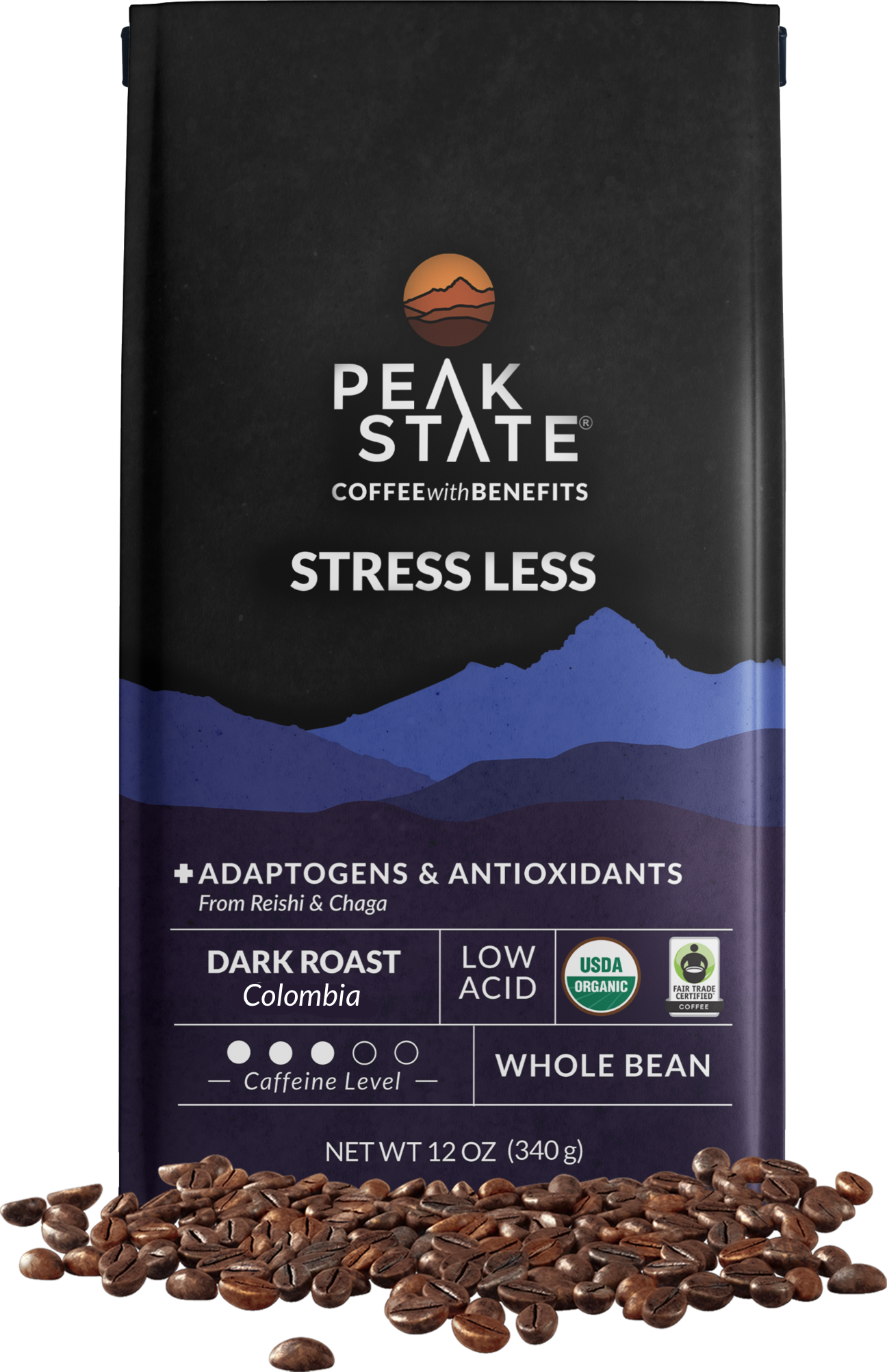 Wholesale Only - Case of 6 - STRESS LESS Dark Roast