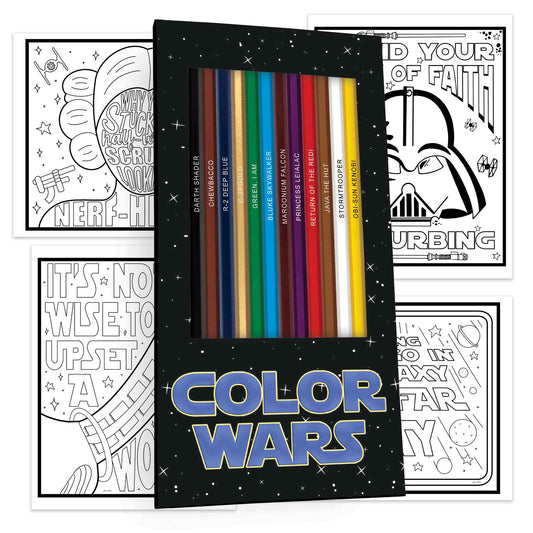 Color Wars Bundle Colored Pencils & Coloring Pages