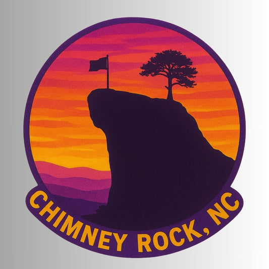 Chimney Rock, NC Sunset Sticker