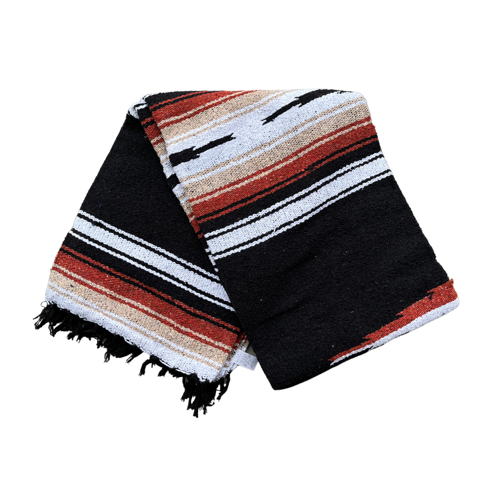 Black Baja Multi Diamond Yoga Blanket - Concordia Style Boutique