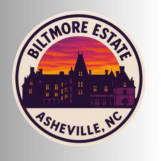 Biltmore Estate Asheville, NC Sunset Sticker