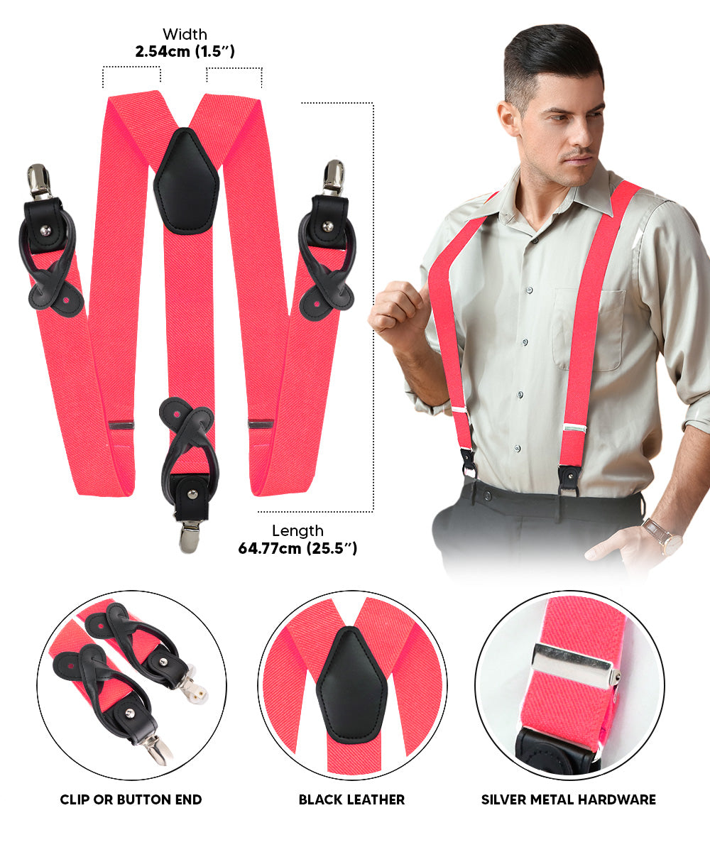 Vittorio Farina Men's Convertible Suspender in Gift Box: 70% Polyester & 30% Elastomer - Concordia Style Boutique