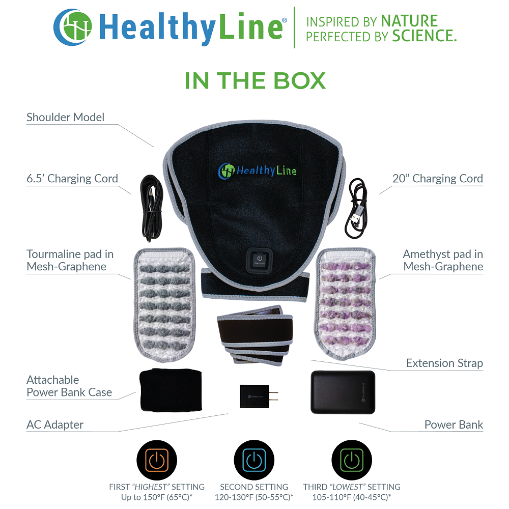 Portable Shoulder Heated Gemstone Pad