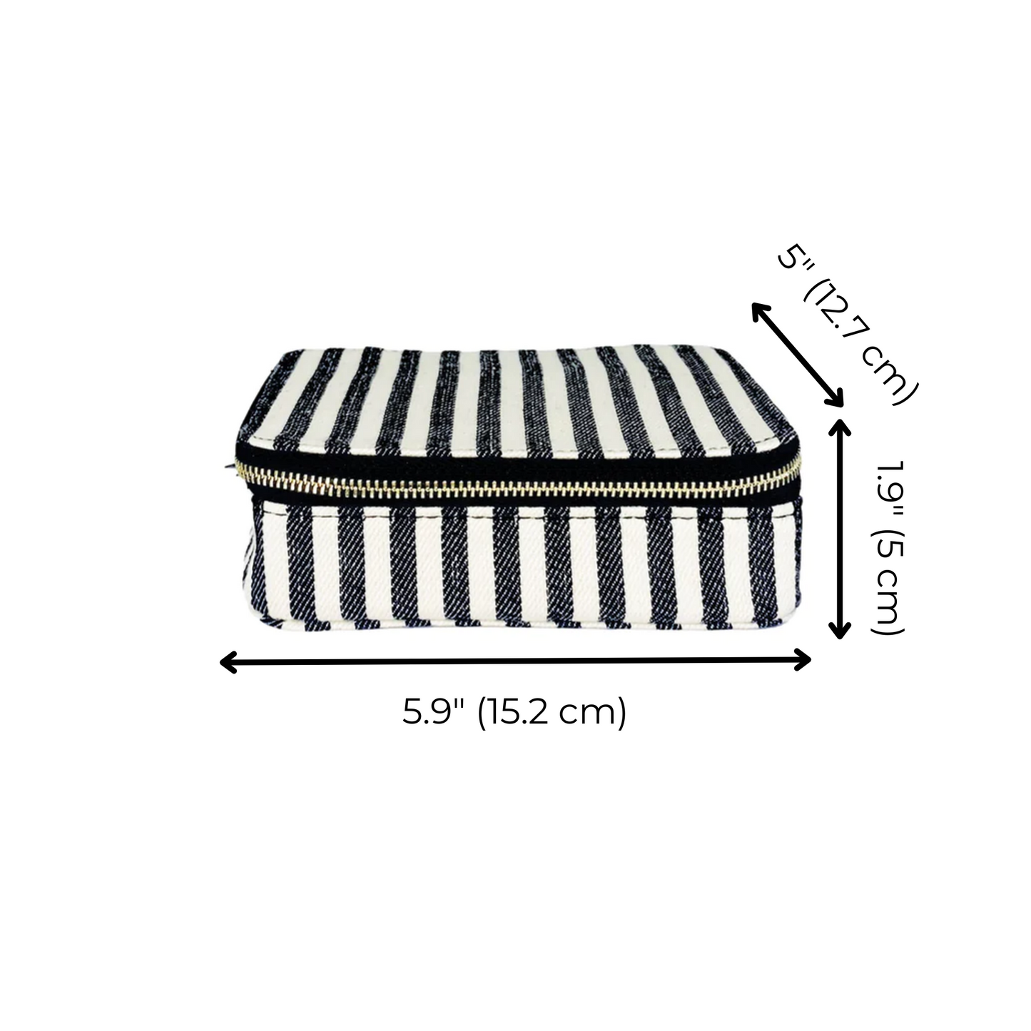 Cosmetics/Trinket Box, Striped - Concordia Style Boutique