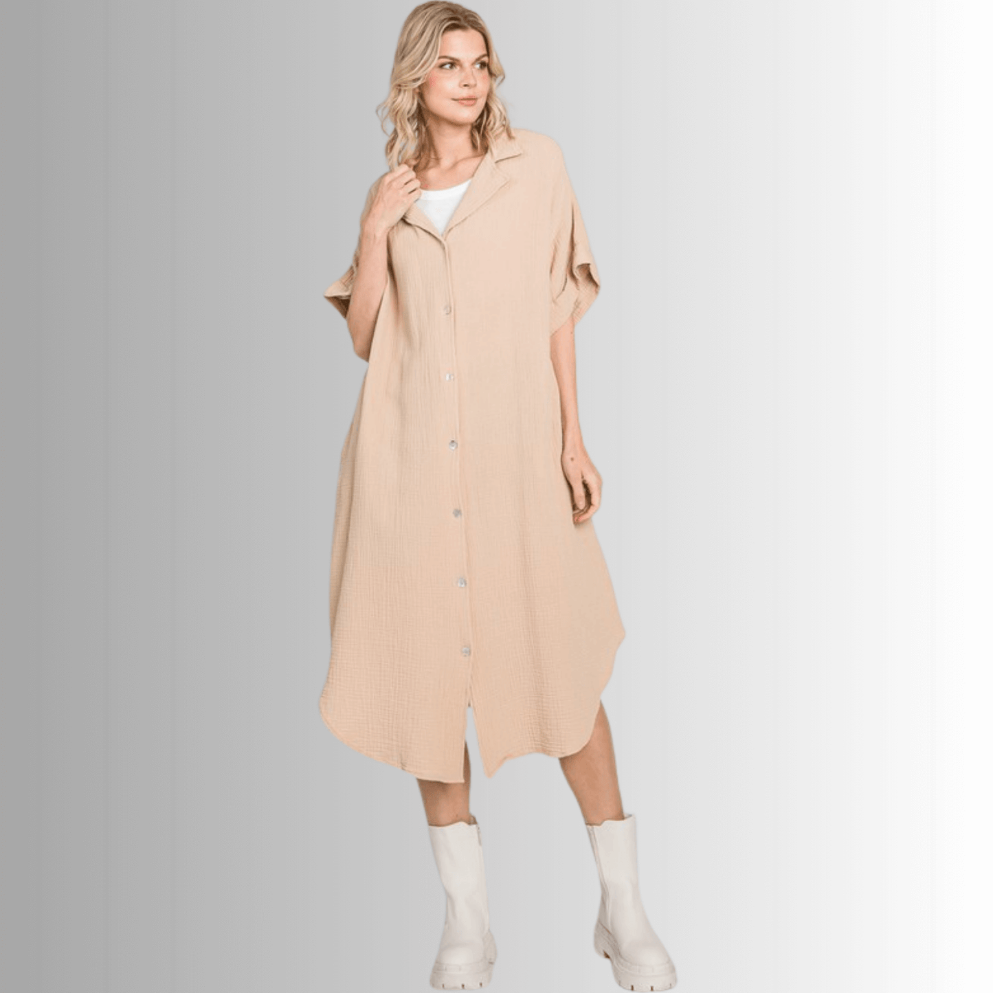 Phoebe Versatile Cotton Gauze Shirt Dress - Concordia Style Boutique