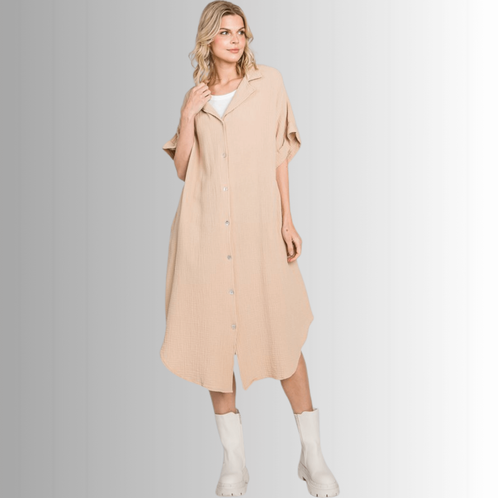 Phoebe Versatile Cotton Gauze Shirt Dress - Concordia Style Boutique