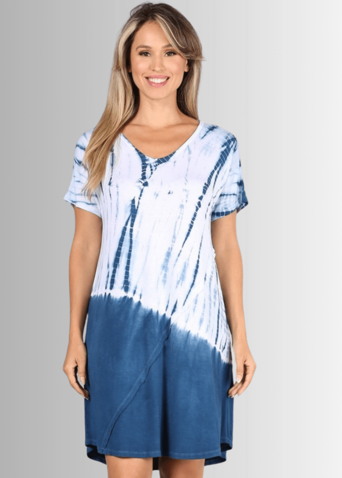 Casually Cool Tie Dye Dress in Blue - Concordia Style Boutique