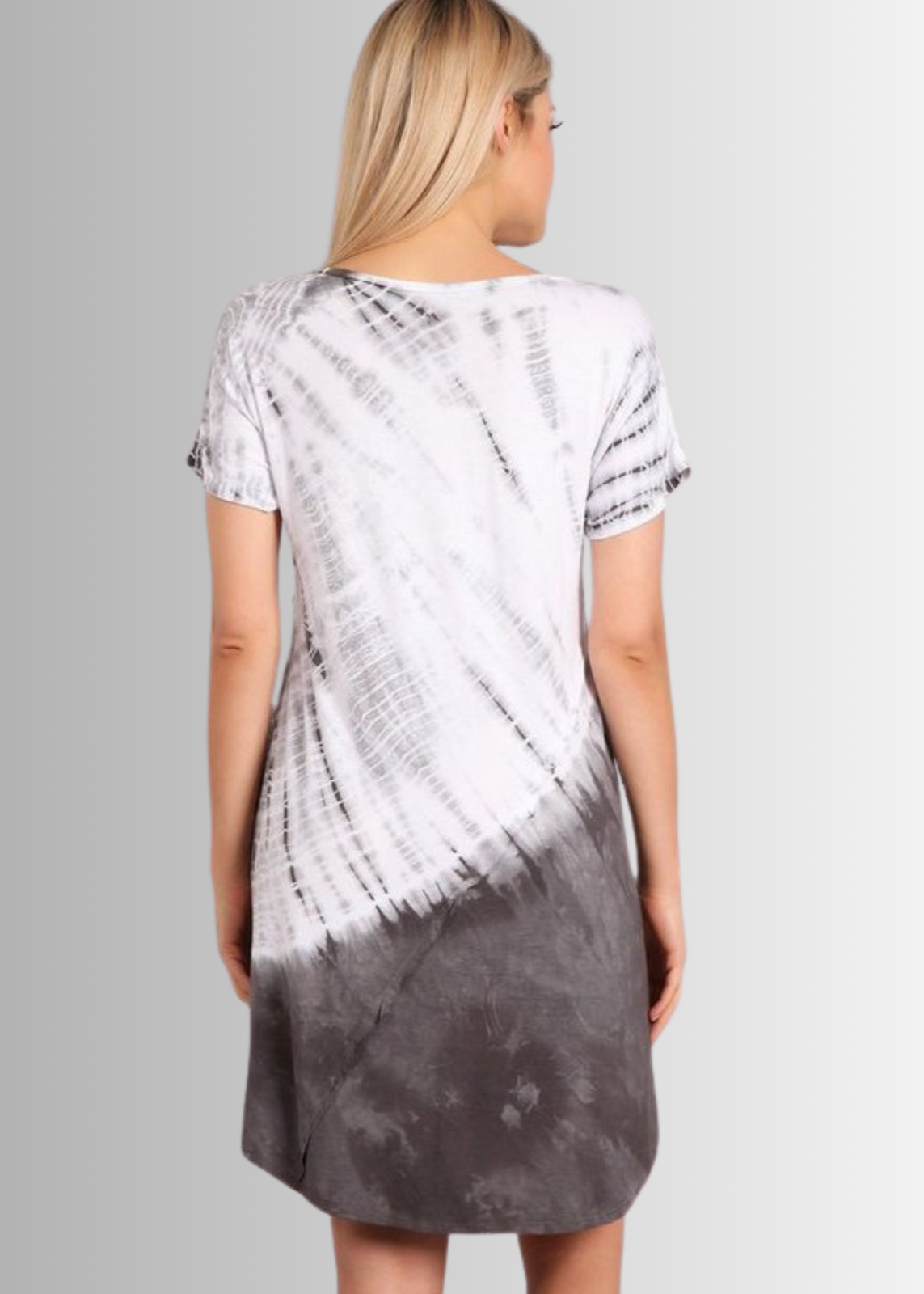 Casually Cool Tie Dye Dress in Grey - Concordia Style Boutique