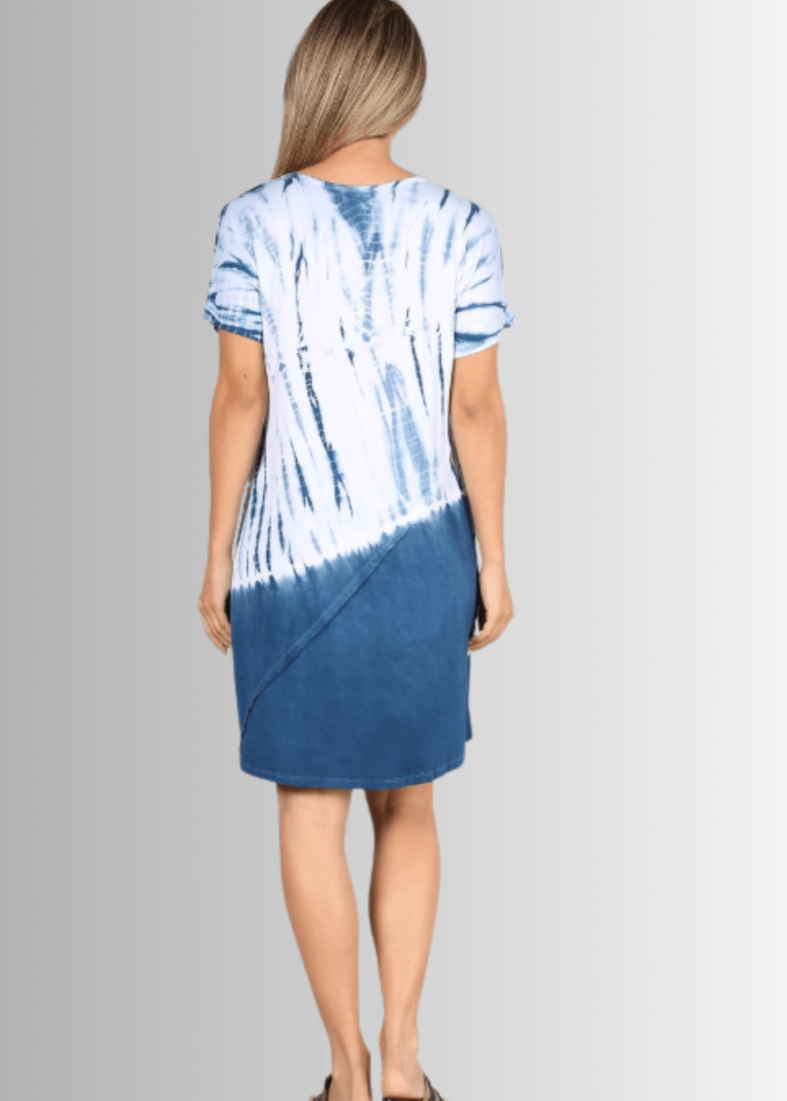 Casually Cool Tie Dye Dress in Blue - Concordia Style Boutique